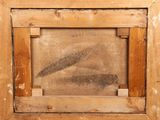 an old picture of a picture of a bird in a wooden frame