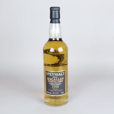 a bottle of scotch whisky on a white background