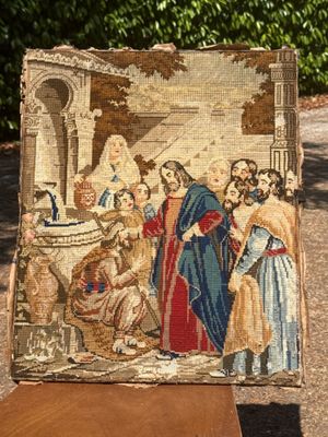 Tapisserie aux points - Art textile décoratif unique