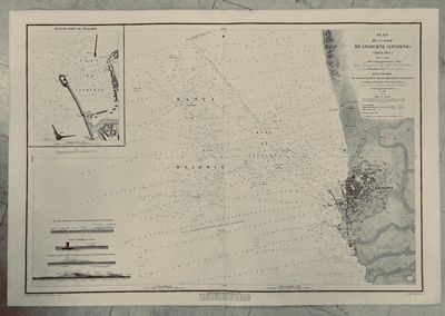 an old map of the city of new york, with a map of the area