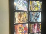 a picture of a display of pokemon cards on a wall