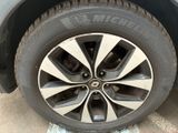 a close up of a tire on a vehicle