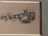 two framed pictures of sailboats on the water