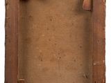 an old picture of a picture frame with a piece of paper on it