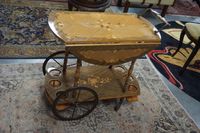 Valise à roulettes vintage italienne - ornée de marqueterie …