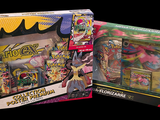two boxes of pokemon toys on a black background