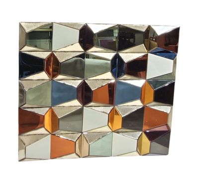 a picture of a mirror with many different colors on it