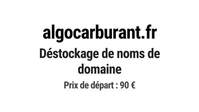 Nom de domaine algocarburant.fr.