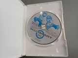 nintendo wii game in a white box with a blue logo on the disc