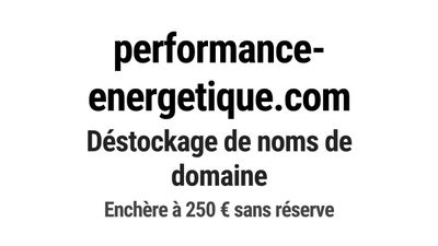 Nom de domaine performance-energetique.