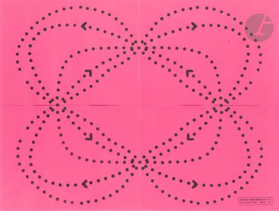 an image of a pink square with black dots on it