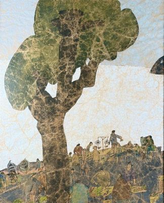 a picture of a picture of a tree in the middle of a picture