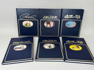 un lot de quatre livres illustrés de portraits de personnes