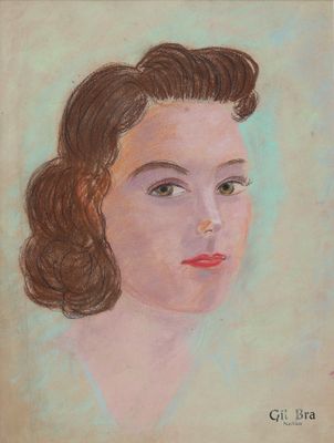 une image représentant un tableau d'une femme aux cheveux bruns