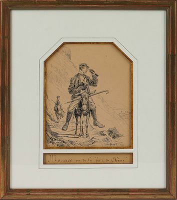 André DOUHIN (1863-1936) Monaco vu de la Tête de chien - 189…