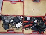 a red case with tools inside of it on a table