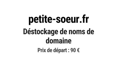 Nom de domaine petite-soeur.fr.