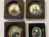 three framed portraits of men in military uniforms on a wall