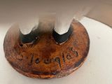 a close up view of a toilet with the lid down