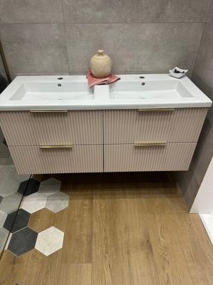 Meuble double vasque à 4 tiroirs de 120 cm - Photo 1