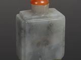 chinese jade snuff bottle with orange cab