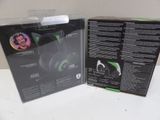 packaging for a gaming headset with the box open and the box closed