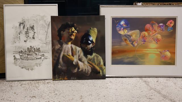 AVY Jean (né en 1959) « le masque » huile sur toile signée en bas...
