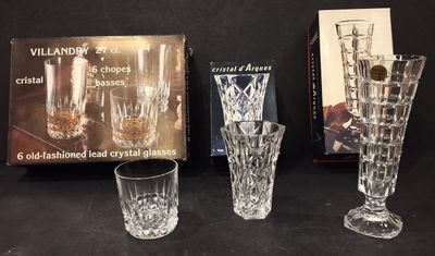 CRISTAL D'ARQUES - Série de six verres à wisky et douze flut… - Photo 1