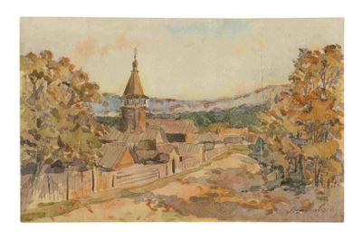 VOROSHILOV ( 20EME SIECLE) Village russe avec église
