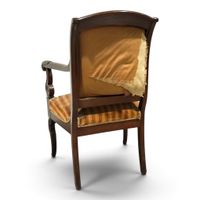 FAUTEUIL en acajou, les supports d'accotoirs à crosses (photo 3)