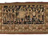 une tapisserie représentant un groupe de personnes