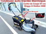 a picture of a lawn mower with instructions to use it