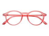 a close up of a pair of glasses on a white background