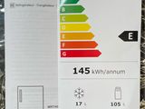 a white energy label on a package of batteries