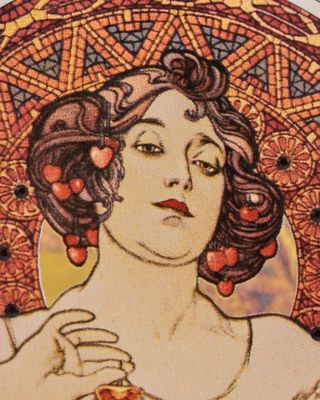 a picture of a woman holding a piece of pizza