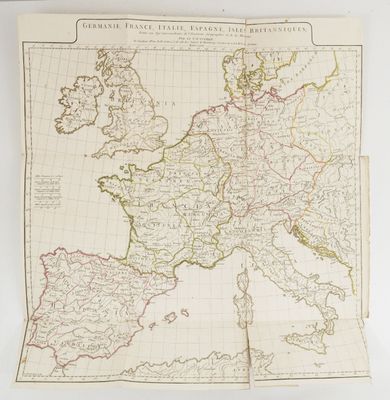 une vieille carte de l'Europe indiquant les frontières des pays