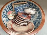 a plate with a bunch of plates on it