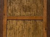 painting of a wooden frame with a window in the middle of it