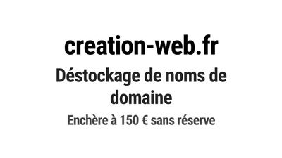 Nom de domaine creation-web.fr.