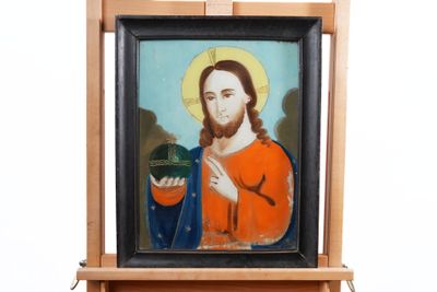 une image représentant un tableau où l'on voit Jésus tenant un morceau de bois