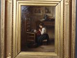 une image d'un tableau représentant une femme assise sur une chaise