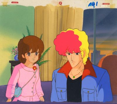 une image représentant deux personnages de dessin animé assis l'un à côté de l'autre