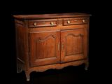 an image of a wooden cabinet with two doors and two drawers