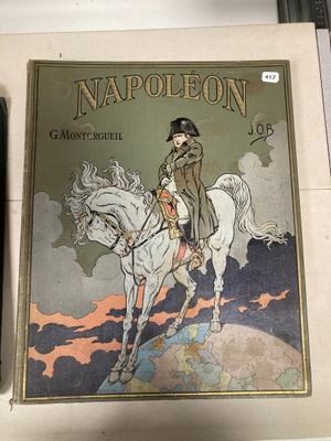 a picture of a book with a picture of a man on a horse