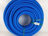 a blue hose on a white background