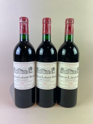 3 btls Château Lalande-Borie 1985 - Saint-Julien (capsules t…