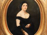 portrait of a lady in a black dress