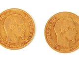 deux souverains d'or, l'un à l'effigie d'un homme et l'autre à celle d'une femme