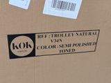 a cardboard box with a label on it that says kor - kor