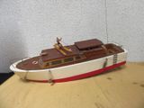 a model of a boat sitting on a table